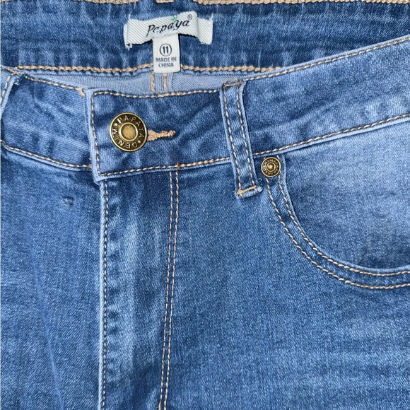 PAPAYA Distressed Blue Jeans, Size 11 - Picture 2 of 3